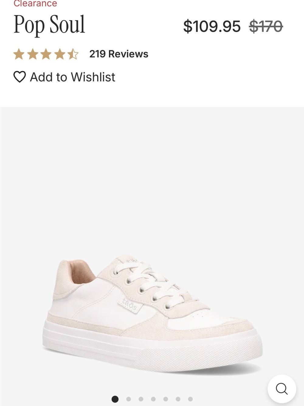 Taos Footwear Pop Soul White and Beige Low-Top Sneakers